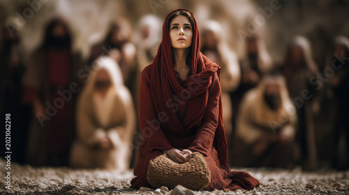 Mary Magdalene Kneeling at the Feet of Jesus Christ