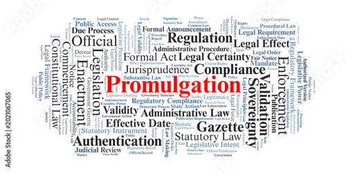 Fotografie Promulgation Word Cloud