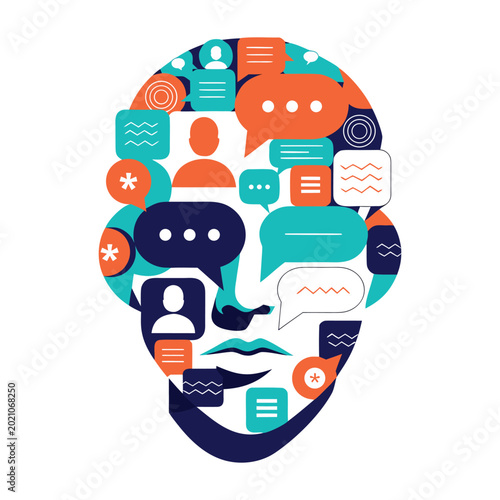 WebFuturistic Social Media Conversation Graphic