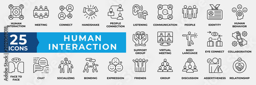 Cuadro en lienzo Human Interaction Icon Set