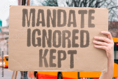 Slika na platnu "Mandate Ignored Kept" Elected officials ignore their mandate while clinging to office and political status