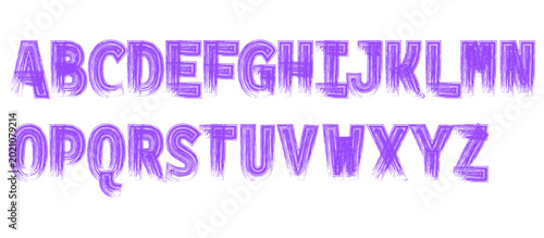 Bild auf Leinwand Grunge Stencil Alphabet in Punk and Graffiti Style Font Collection