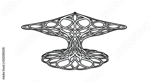 Obraz na płótnie Abstract ornate design element on white