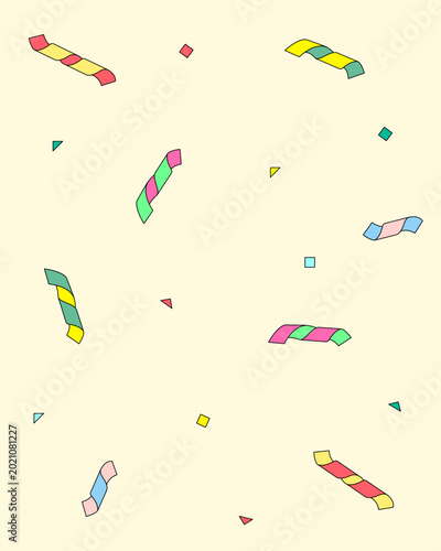 a pleasant pattern of abstract background created by scattered pieces of ribbon