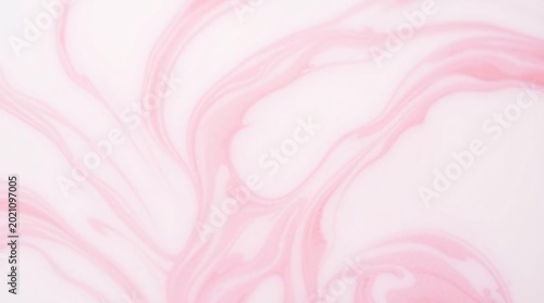 Strawberry juice mixing with milk texture background Food and drink close up