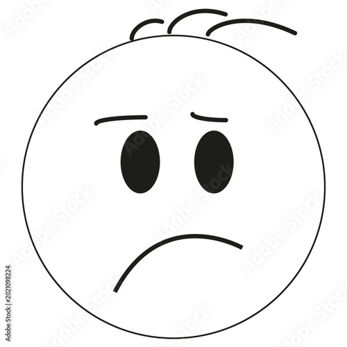 Canvastavla Sad emoji face