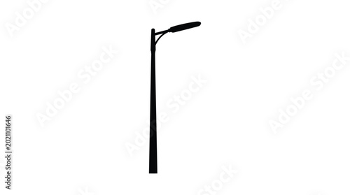 Bild auf Leinwand Street lamp silhouette against a white background