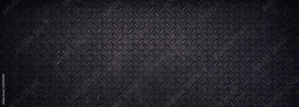 Fototapeta premium Seamless metal texture, Table of steel sheet for background. black texture for design backdrop or add text message. industry stainless