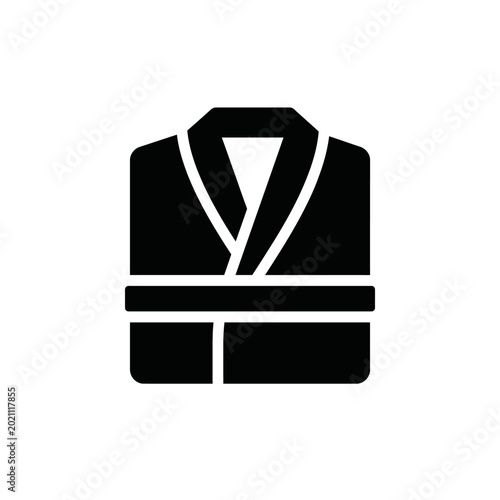 Spa Robe Silhouette Icon
