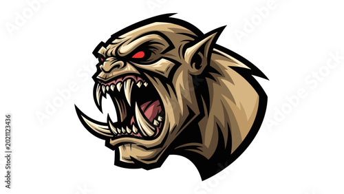 Cuadro en lienzo Ferocious fantasy creature illustration