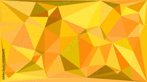Abstract vibrant yellow geometric background with low poly triangular shapes and textures