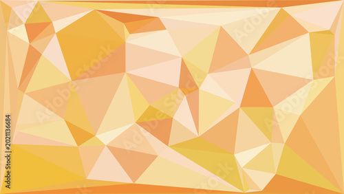 Abstract soft peach geometric background with low poly triangular shapes and light colors