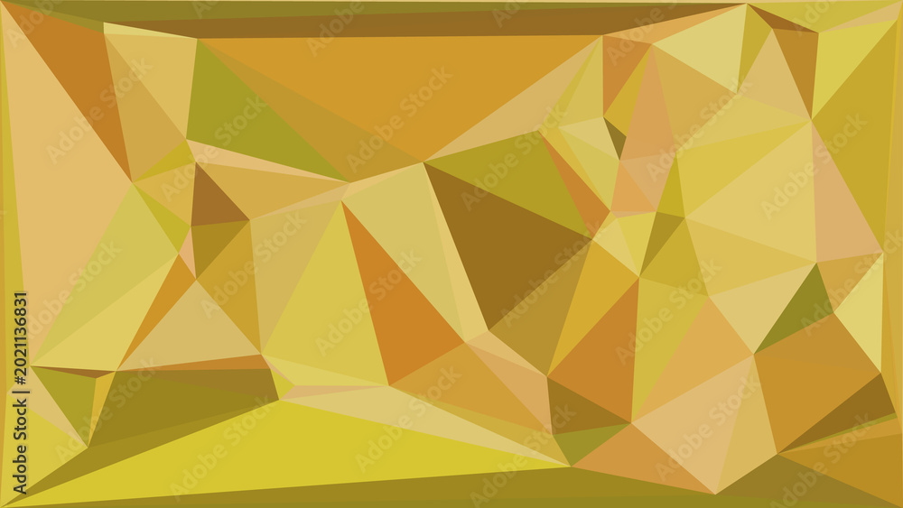 Fototapeta premium Abstract geometric background with earthy olive green and mustard yellow triangular polygons