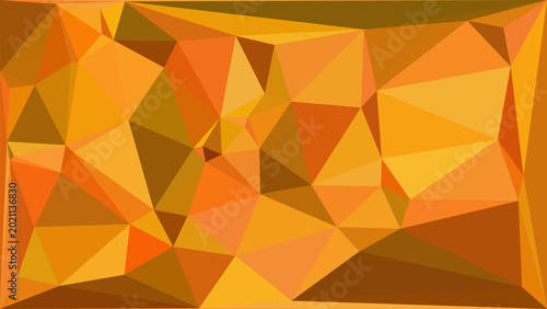Abstract geometric background with warm orange and golden brown triangular polygon shapes