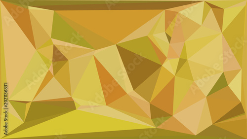 Abstract geometric background with earthy olive green and mustard yellow triangular polygons