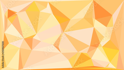 Abstract geometric background with orange and yellow triangles in a modern low poly art style.