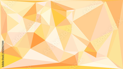 Abstract geometric background with soft pastel peach and light cream triangular polygon shapes