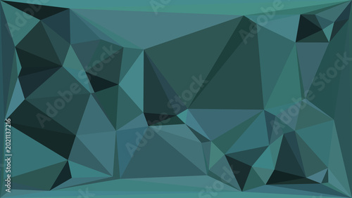Abstract geometric low poly background in shades of teal and blue, modern design.
