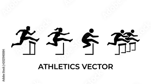 Canvastavla Athletes in Motion Hurdle Race.