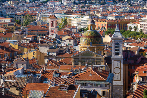 Nice old city view at Cote D'Azur, French Riviera
