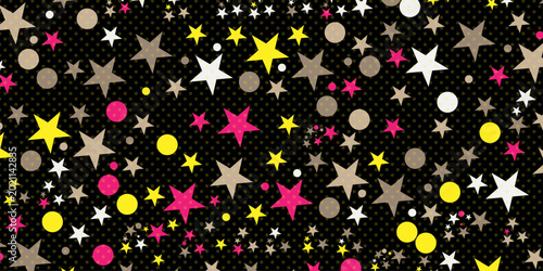 Canvas-taulu seamless randomly icon symbol holydays wall decoration pattern stars wallpaper