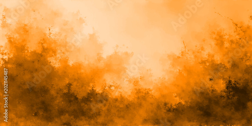 Quadro su tela A vintage grunge background featuring a hot orange flame pattern and red smoke c