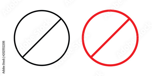 Bild auf Leinwand Ban Sign editable. Vector symbols in strokes