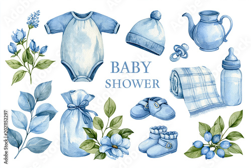 set of blue baby boy