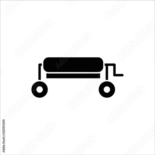 Pool Cover Roller Silhouette Icon