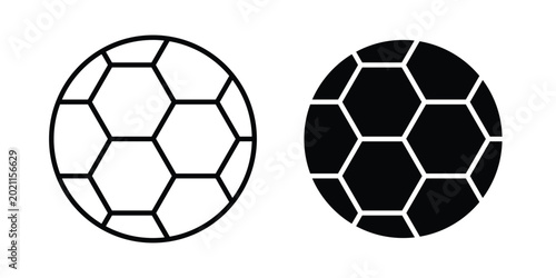 Bild auf Leinwand Football icon editable. Vector symbols in strokes