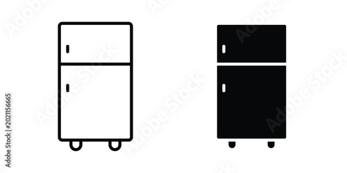 Konstfotografi Fridge icon editable. Vector symbols in strokes