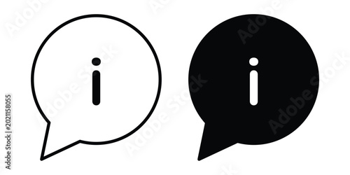 Foto Info icon editable. Vector symbols in strokes