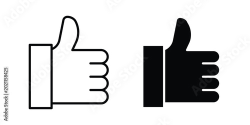 Foto Like icon editable. Vector symbols in strokes