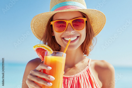woman with cocktail