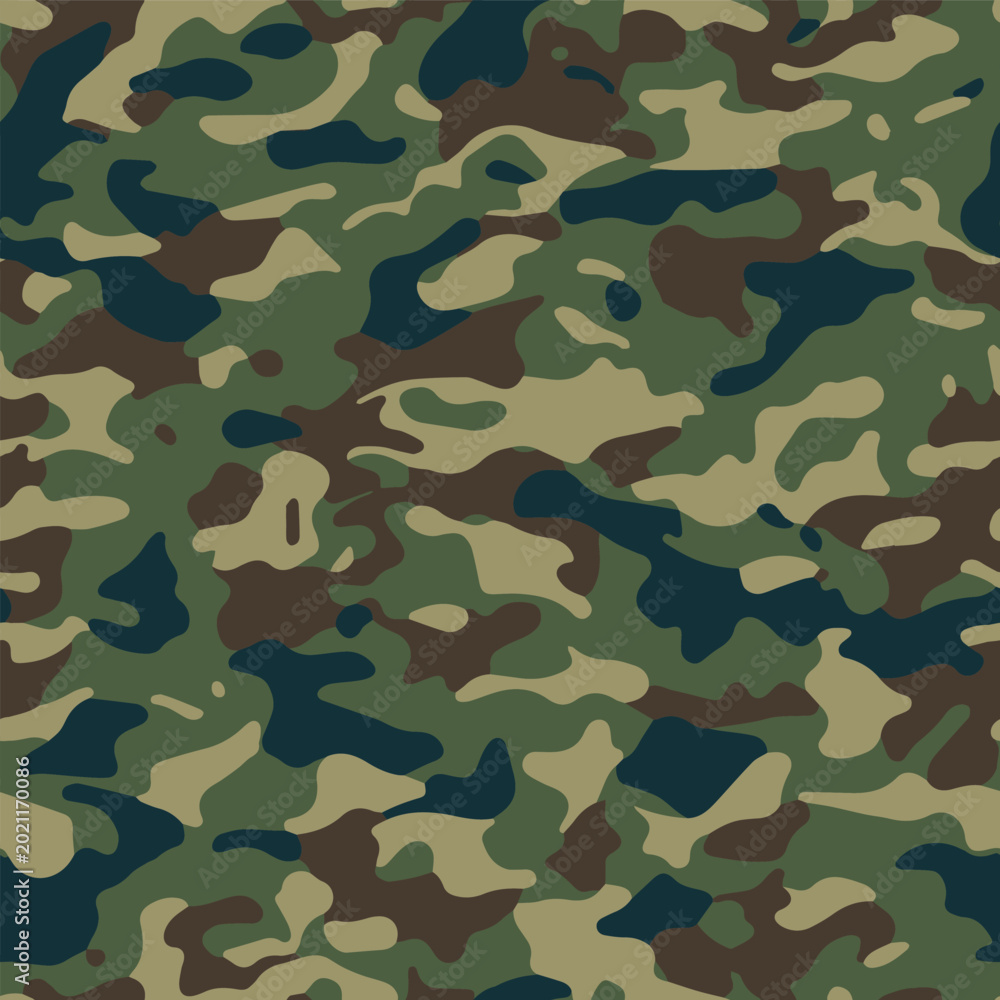 Fototapeta premium Camouflage Seamless Pattern Vector Pattern 10