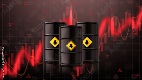 Konstfotografi Concept Background of Rising Oil Prices