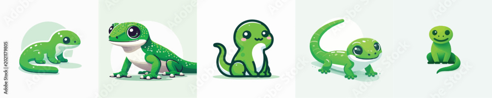 Obraz premium Gecko Vector Illustration