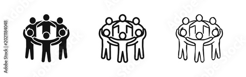 Teamwork Community Icons Set for Unity Collaboration and Partnerships