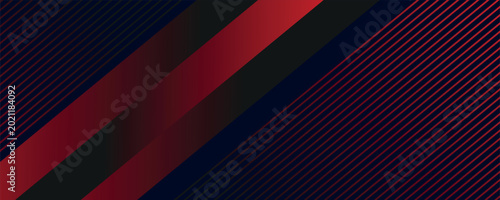 Quadro su tela Dark blue background with diagonal blue lines