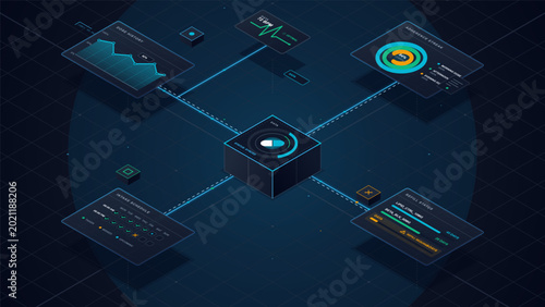 Quadro su tela Medication adherence dashboard with dosage tracking