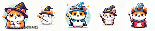 Photos Vector of hamster wizard