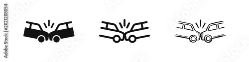 Foto Car Accident and Vehicle Collision Insurance Icons
