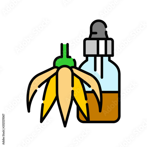 Bild auf Leinwand Ylang Ylang Icon Professional UI Symbol for Luxury Fragrance Essence,