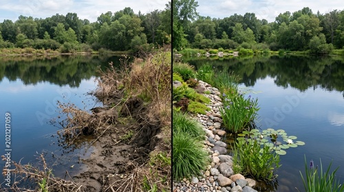 Extensive Lake Shoreline Renovation: Before and After Waterfront Transformation Project
