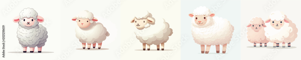 Naklejka premium Sheep Vector Illustration