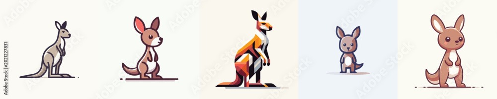 Obraz premium Kangaroo Vector Illustration