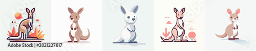Photos Kangaroo Vector Illustration