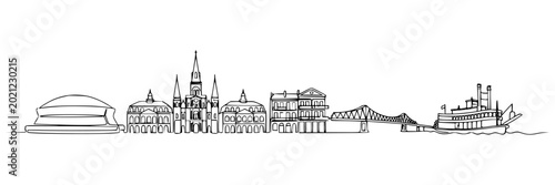 Foto Louisiana Square Silhouette Bundle: French Quarter, Bayou, Jazz and Mardi Gras