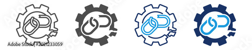 Canvastavla disruptive icon set with multi concept