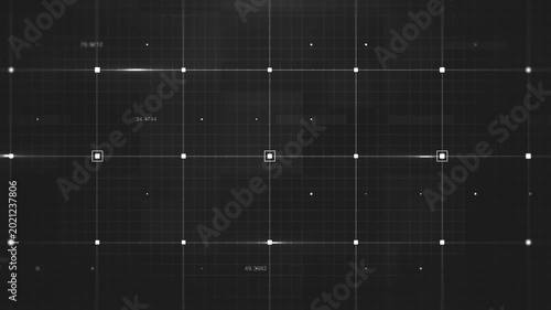 Digital Hi Tech Grid Technology Background
Technology background with black and white minimal digital data patterns on a graphic grid